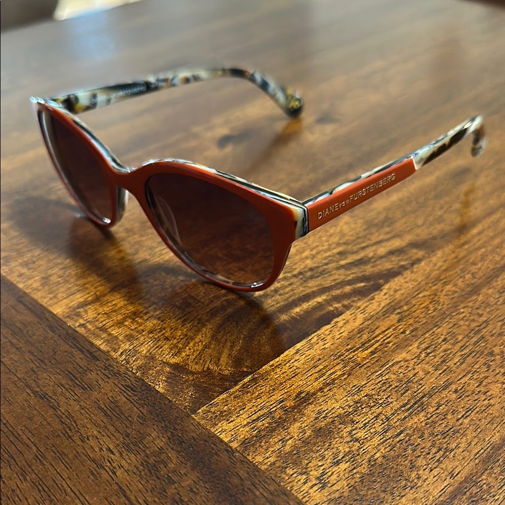 Diane von Furstenberg Women's Orange Sunglasses